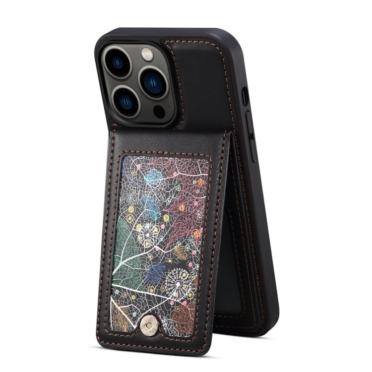 For iPhone 15 Plus ESEBLE Star Series Lanyard Holder Card Slot Phone Case(Black)