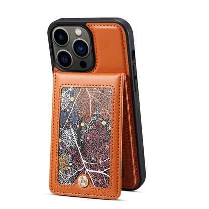 For iPhone 15 ESEBLE Star Series Lanyard Holder Card Slot Phone Case(Brown)
