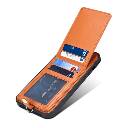 For iPhone 15 ESEBLE Star Series Lanyard Holder Card Slot Phone Case(Brown)