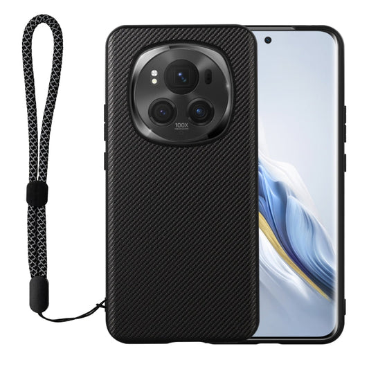 Pour la coque de téléphone For Honor Magic6 Pro ViLi TC Series en fibre de carbone Kevlar (Noir)