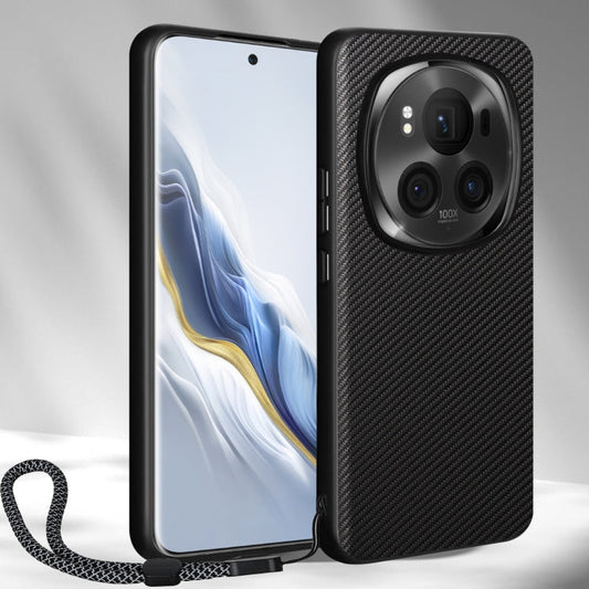 Pour la coque de téléphone For Honor Magic6 Pro ViLi TC Series en fibre de carbone Kevlar (Noir)