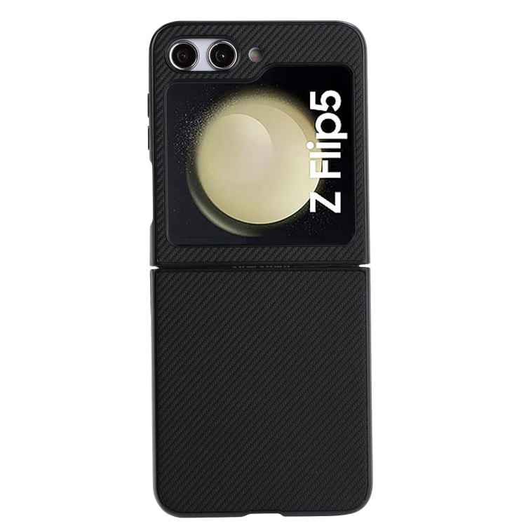 For Samsung Galaxy Z Flip5 ViLi TC Series Kevlar Carbon Fiber Texture Phone Case(Black)