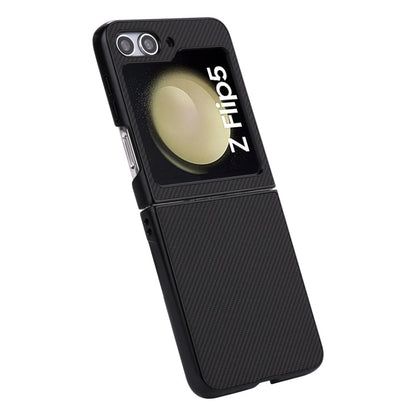 For Samsung Galaxy Z Flip5 ViLi TC Series Kevlar Carbon Fiber Texture Phone Case(Black)