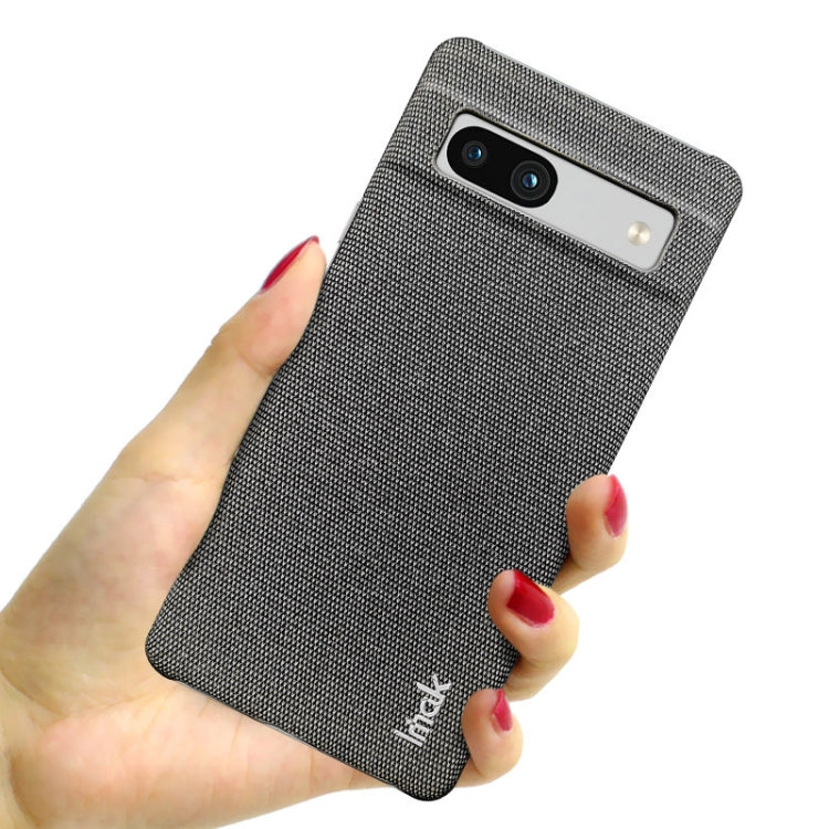 For Google Pixel 7a imak Ruiyi Series Cloth Texture PU + PC Phone Case(Dark Grey)