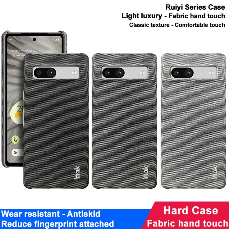 For Google Pixel 7a imak Ruiyi Series Cloth Texture PU + PC Phone Case(Dark Grey)