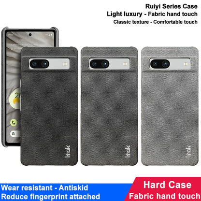 For Google Pixel 7a imak Ruiyi Series Cloth Texture PU + PC Phone Case(Dark Grey)