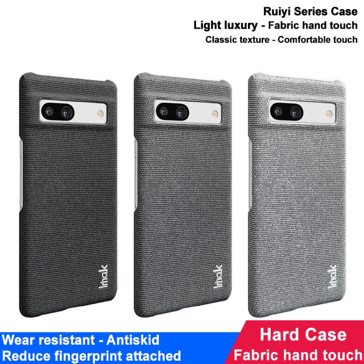 For Google Pixel 7a imak Ruiyi Series Cloth Texture PU + PC Phone Case(Black)