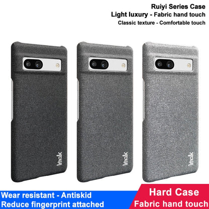 For Google Pixel 7a imak Ruiyi Series Cloth Texture PU + PC Phone Case(Black)