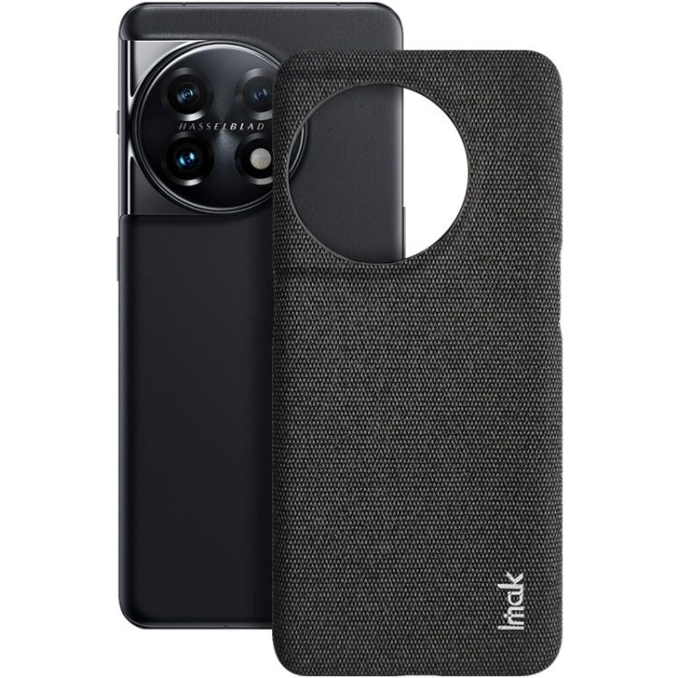 Pour OnePlus 11 5G Étui de téléphone en tissu texturé PU + PC de la série imak Ruiyi (Noir)