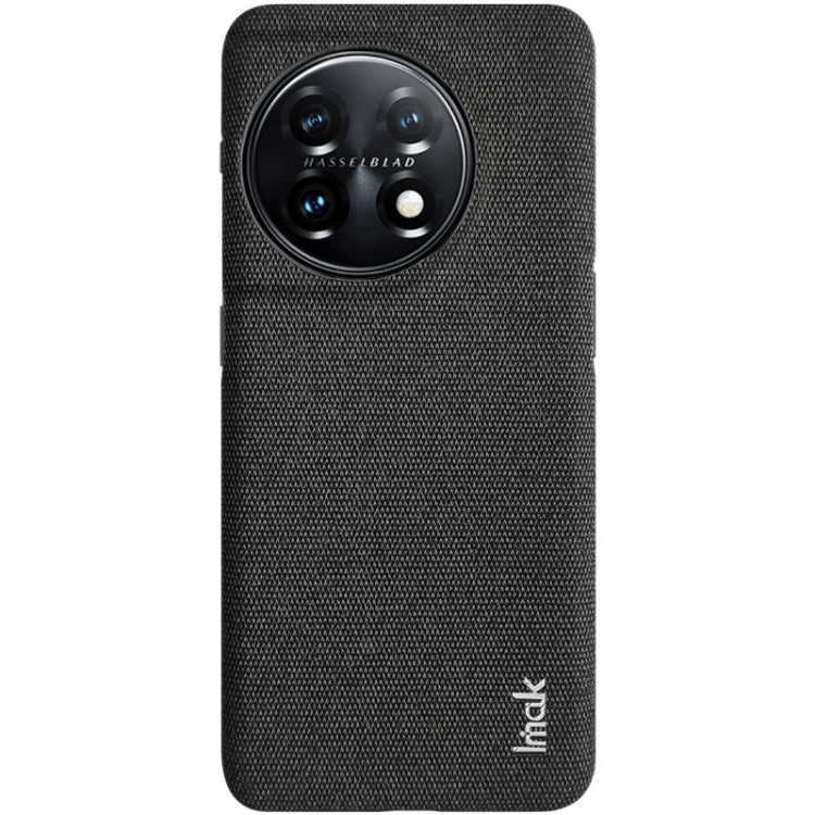 Pour OnePlus 11 5G Étui de téléphone en tissu texturé PU + PC de la série imak Ruiyi (Noir)
