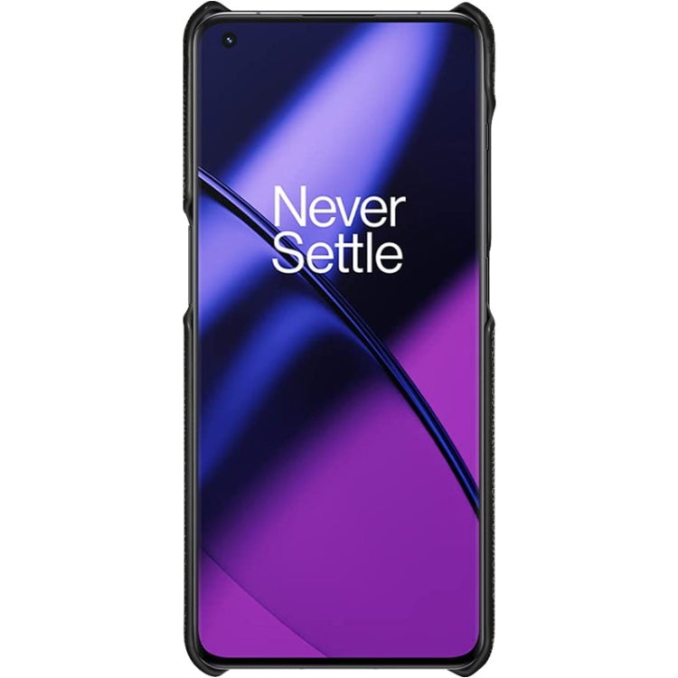 Pour OnePlus 11 5G Étui de téléphone en tissu texturé PU + PC de la série imak Ruiyi (Noir)