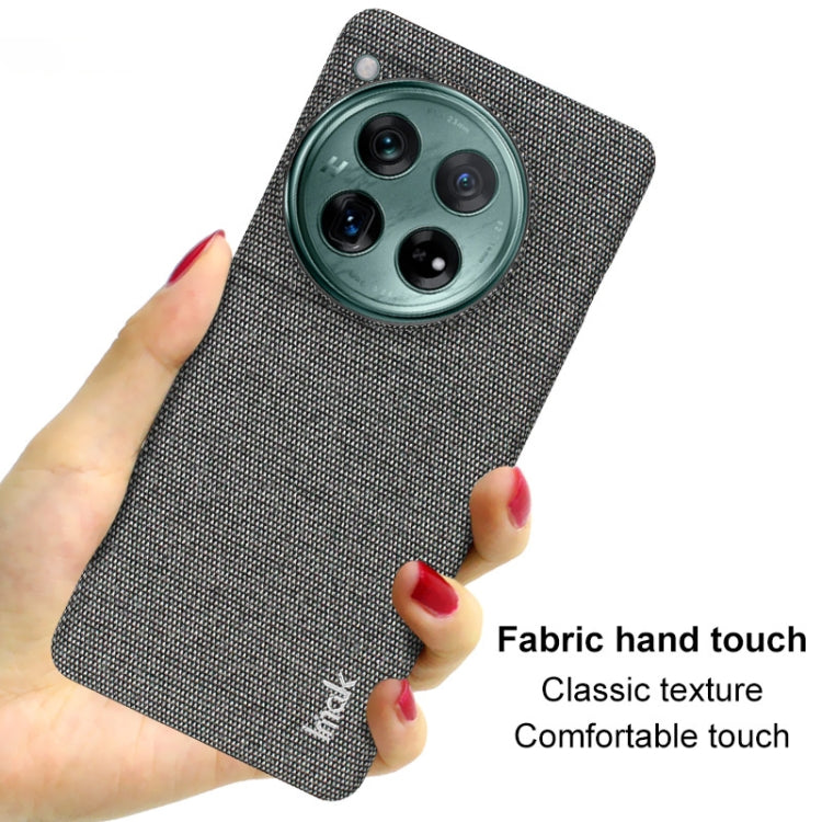 Pour Étui de téléphone en tissu texturé imak Ruiyi Series en PU + PC pour OnePlus 12 5G (Noir)