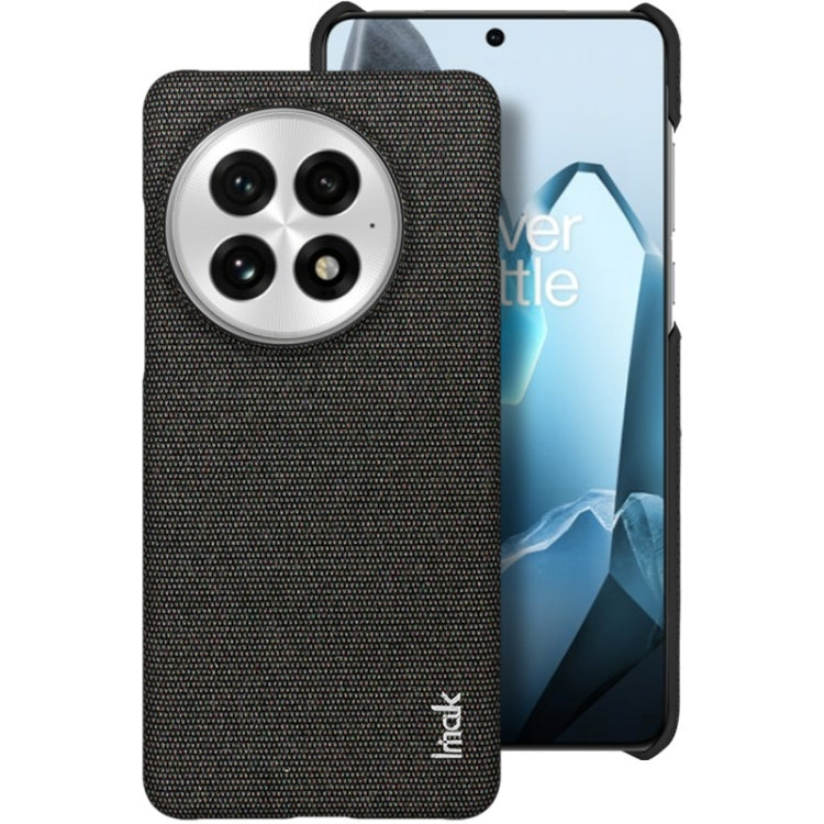 For OnePlus 13 imak Ruiyi Series Cloth Texture PU + PC Phone Case(Black)