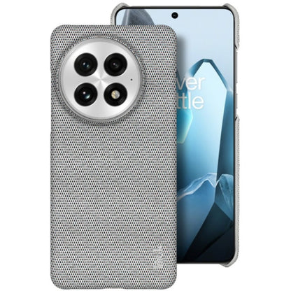 For OnePlus 13 imak Ruiyi Series Cloth Texture PU + PC Phone Case(Light Grey)