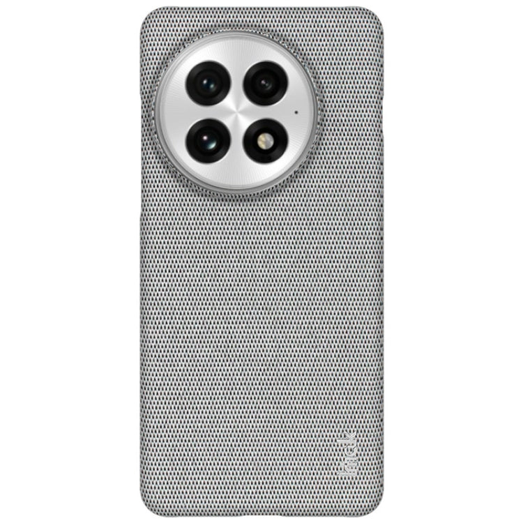 For OnePlus 13 imak Ruiyi Series Cloth Texture PU + PC Phone Case(Light Grey)