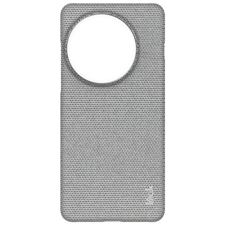 For OnePlus 13 imak Ruiyi Series Cloth Texture PU + PC Phone Case(Light Grey)