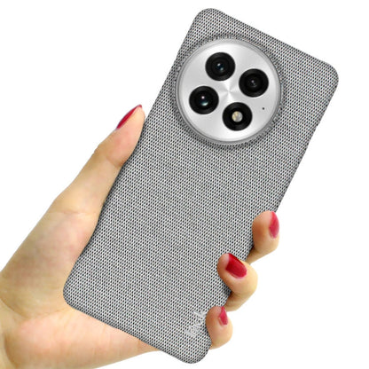For OnePlus 13 imak Ruiyi Series Cloth Texture PU + PC Phone Case(Light Grey)