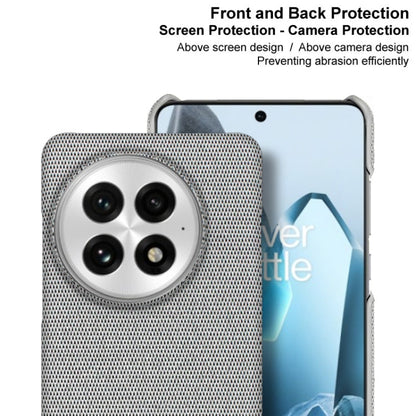 For OnePlus 13 imak Ruiyi Series Cloth Texture PU + PC Phone Case(Light Grey)