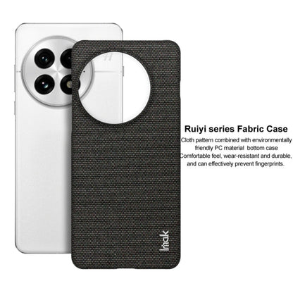 For OnePlus 13 imak Ruiyi Series Cloth Texture PU + PC Phone Case(Light Grey)
