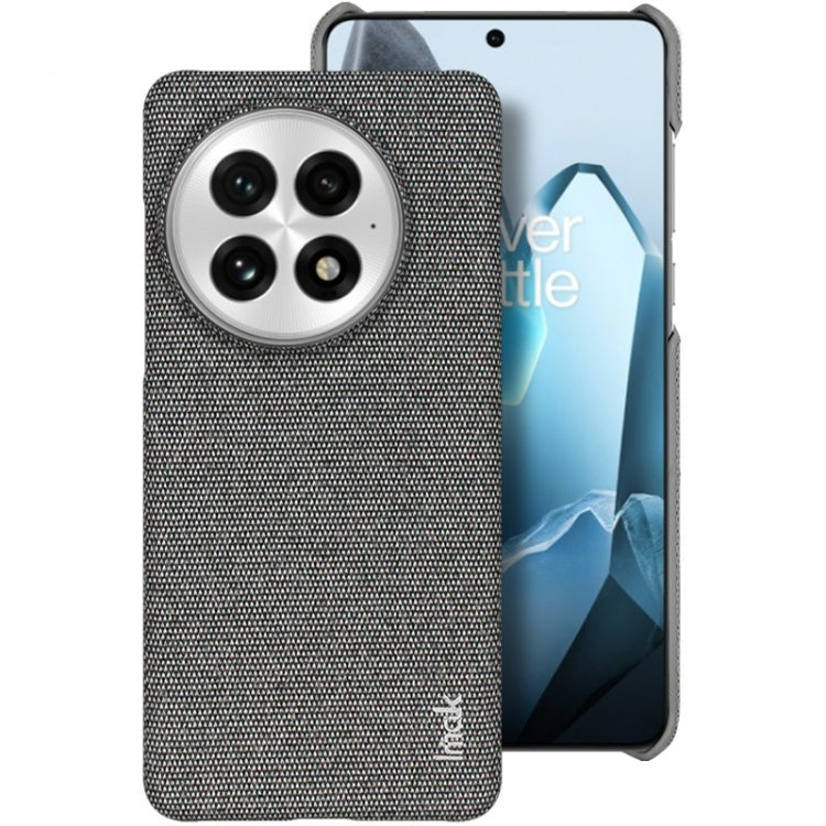 For OnePlus 13 imak Ruiyi Series Cloth Texture PU + PC Phone Case(Dark Grey)