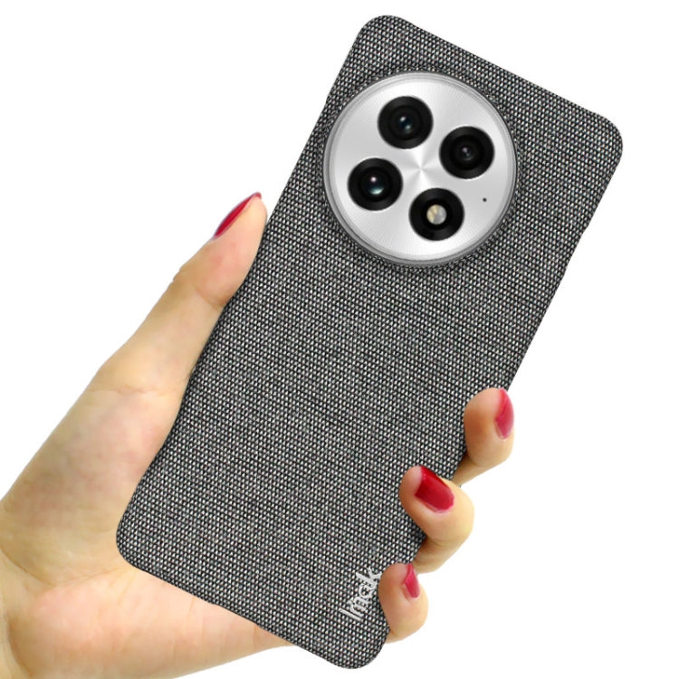 For OnePlus 13 imak Ruiyi Series Cloth Texture PU + PC Phone Case(Dark Grey)