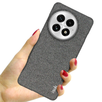 For OnePlus 13 imak Ruiyi Series Cloth Texture PU + PC Phone Case(Dark Grey)