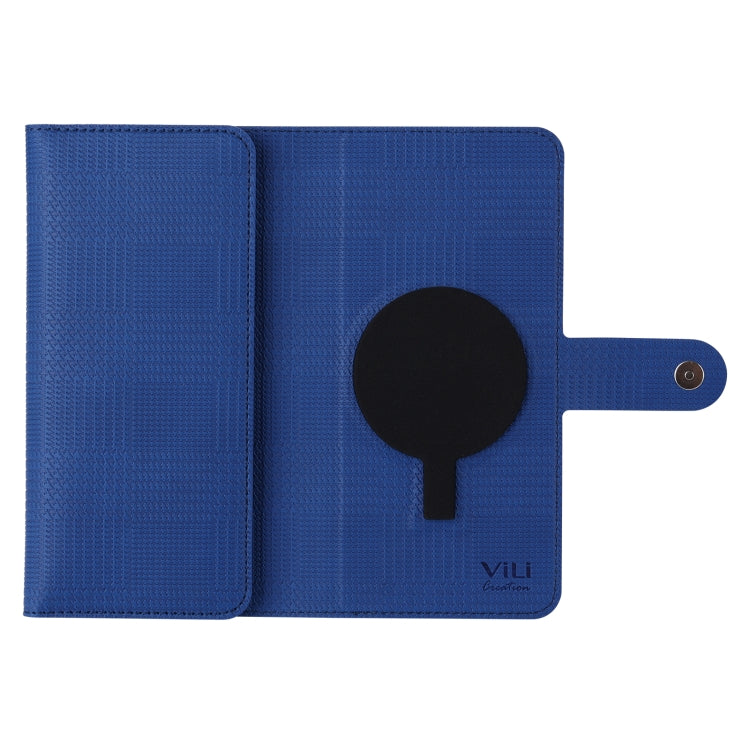 Pour iPhone 13 ViLi GHB Series Coque de Téléphone en Cuir Zippée Magnétique MagSafe (Bleu)