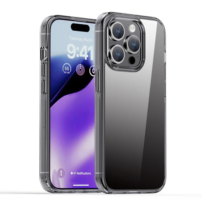 Pour iPhone 15 Pro, étui de téléphone iPAKY Hanguang Series Transparent en TPU+PC (Noir Transparent)