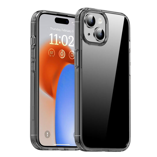 Pour iPhone 15 Coque de téléphone transparente en TPU+PC série iPAKY Hanguang (Noir transparent)