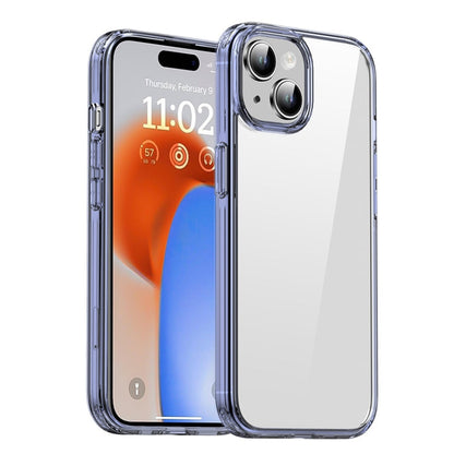 For iPhone 15 iPAKY Hanguang Series Transparent TPU+PC Phone Case(Transparent Blue)