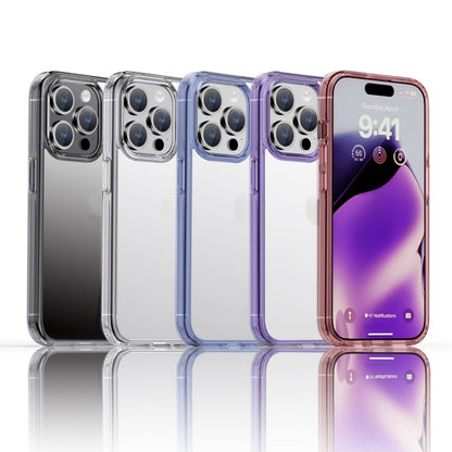 For iPhone 15 iPAKY Hanguang Series Transparent TPU+PC Phone Case(Transparent Black)