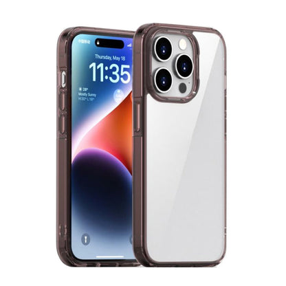 For iPhone 15 Pro iPAKY Aurora Series Shockproof PC + TPU Protective Phone Case(Transparent Black)