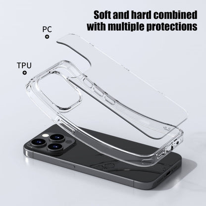 For iPhone 15 Plus iPAKY Aurora Series Shockproof PC + TPU Protective Phone Case(Transparent Black)