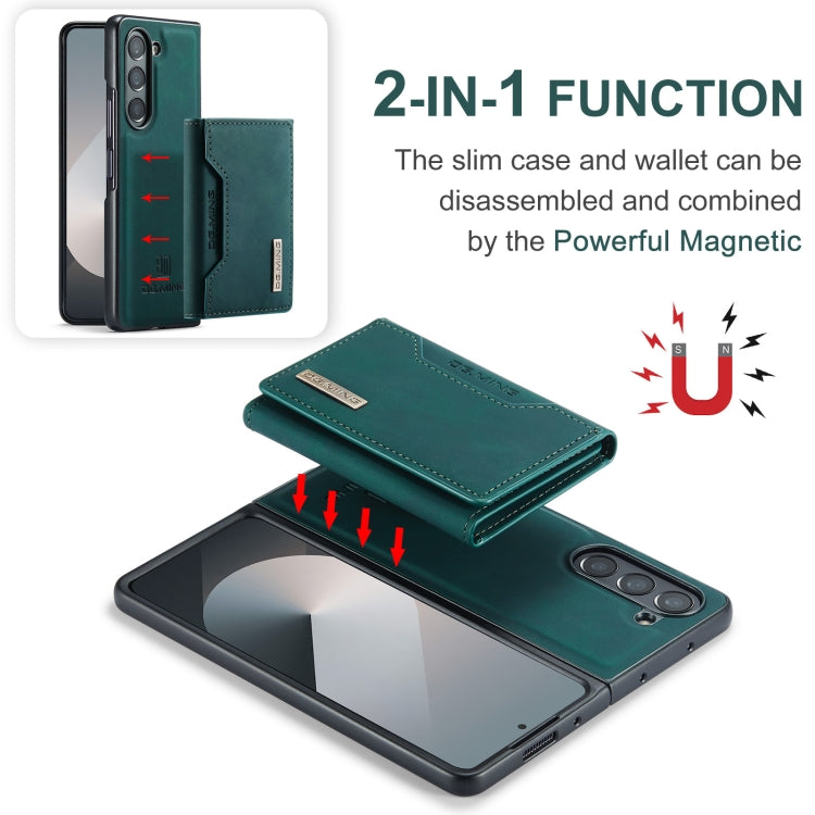 For Samsung Galaxy Z Fold6 DG.MING M2 Series 3-Fold Multi Card Bag + Magnetic Phone Case(Green)