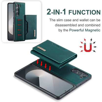 For Samsung Galaxy Z Fold6 DG.MING M2 Series 3-Fold Multi Card Bag + Magnetic Phone Case(Green)
