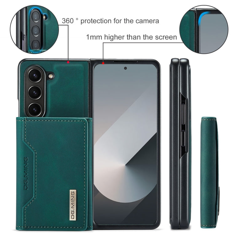 For Samsung Galaxy Z Fold6 DG.MING M2 Series 3-Fold Multi Card Bag + Magnetic Phone Case(Green)