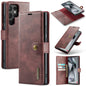 For Samsung Galaxy S24 Ultra 5G DG.MING Crazy Horse Texture Detachable Magnetic Leather Case(Red)