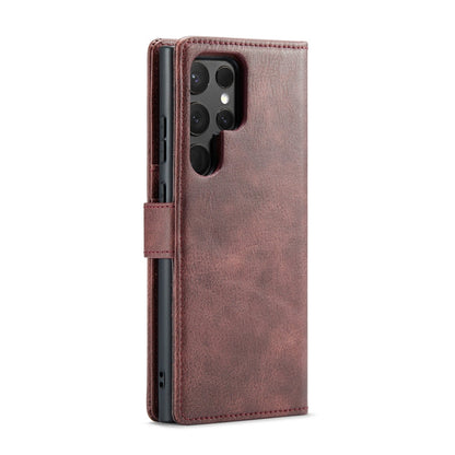 For Samsung Galaxy S24 Ultra 5G DG.MING Crazy Horse Texture Detachable Magnetic Leather Case(Red)