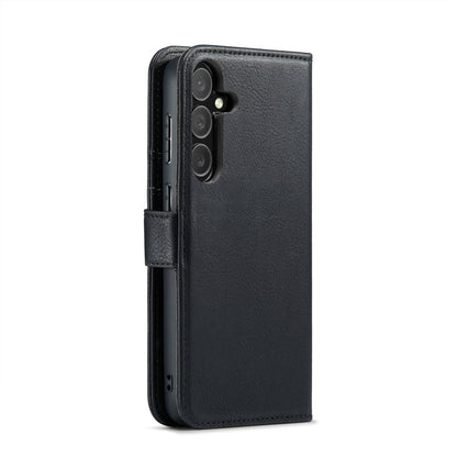 For Samsung Galaxy S24+ 5G DG.MING Crazy Horse Texture Detachable Magnetic Leather Case(Black)