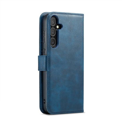 For Samsung Galaxy S24+ 5G DG.MING Crazy Horse Texture Detachable Magnetic Leather Case(Blue)