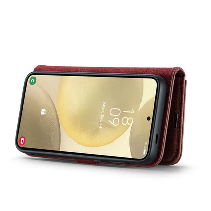 Pour Samsung Galaxy S24 5G DG.MING Crazy Horse Texture Étui en Cuir Magnétique Détachable (Rouge)