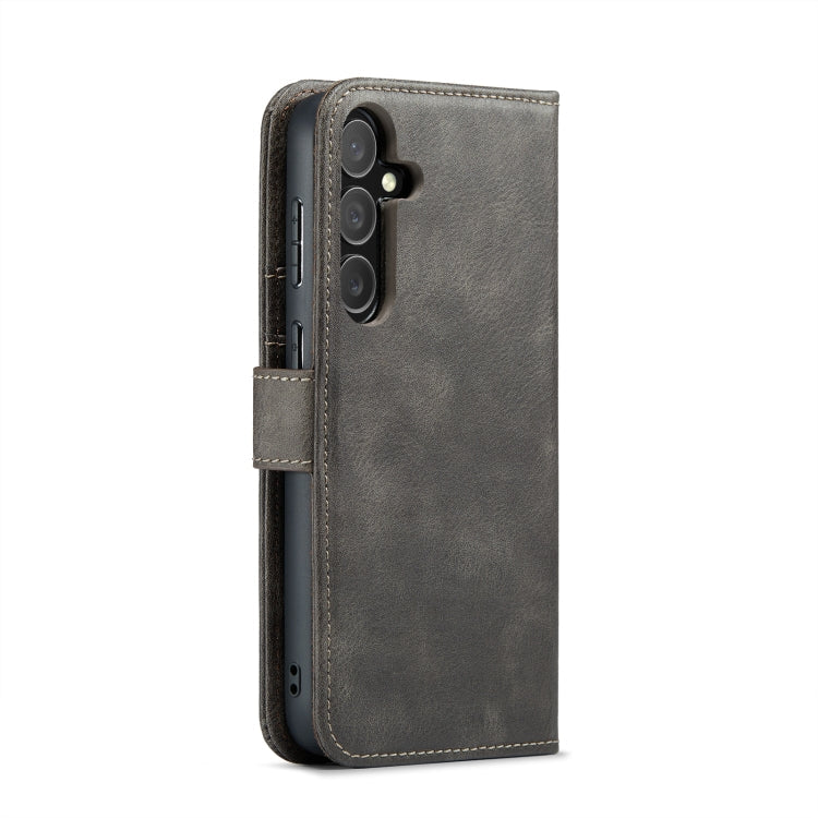 For Samsung Galaxy S24 5G DG.MING Crazy Horse Texture Detachable Magnetic Leather Case(Grey)