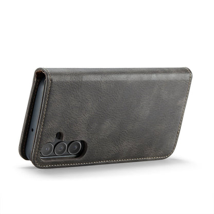 For Samsung Galaxy A15 5G / A15 4G DG.MING Crazy Horse Texture Detachable Magnetic Leather Case(Grey)