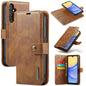 For Samsung Galaxy A15 5G / A15 4G DG.MING Crazy Horse Texture Detachable Magnetic Leather Case(Brown)