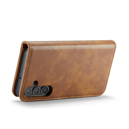 For Samsung Galaxy A15 5G / A15 4G DG.MING Crazy Horse Texture Detachable Magnetic Leather Case(Brown)