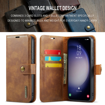 For Samsung Galaxy A55 5G DG.MING Crazy Horse Texture Detachable Magnetic Leather Case(Brown)