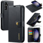 Pour Samsung Galaxy A55 5G Étui en cuir magnétique détachable DG.MING à texture Crazy Horse (noir)