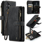 For Samsung Galaxy S24 5G CaseMe C30 Card Slots Zipper Wallet Leather Phone Case(Black)