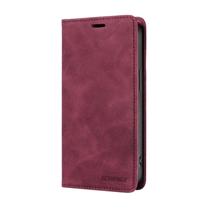 For OPPO A60 4G Global BETOPNICE Suction RFID Anti-theft Leather Phone Case(Wine Red)