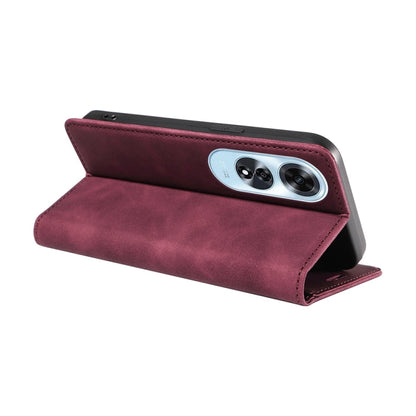 For OPPO A60 4G Global BETOPNICE Suction RFID Anti-theft Leather Phone Case(Wine Red)